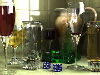 3D Glass Scene Image